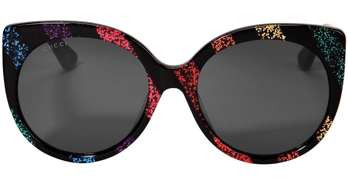 gucci rainbow glitter sunglasses