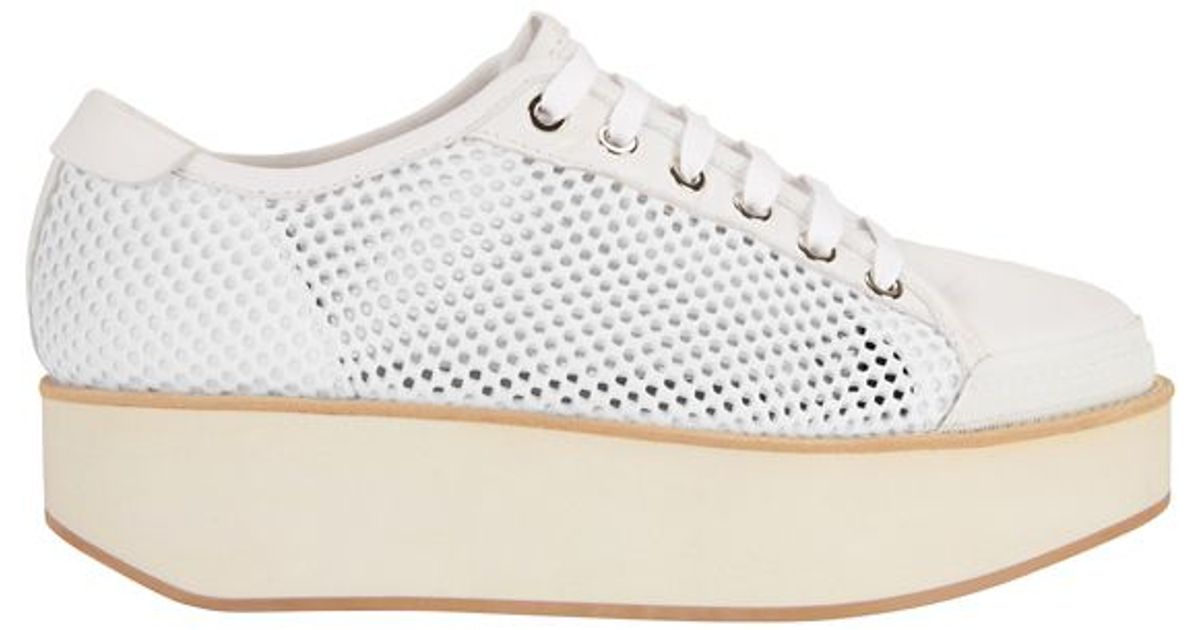 mesh platform sneakers