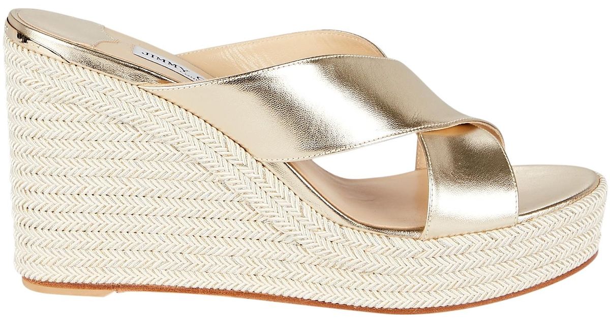 jimmy choo drive platform espadrille wedge sandals