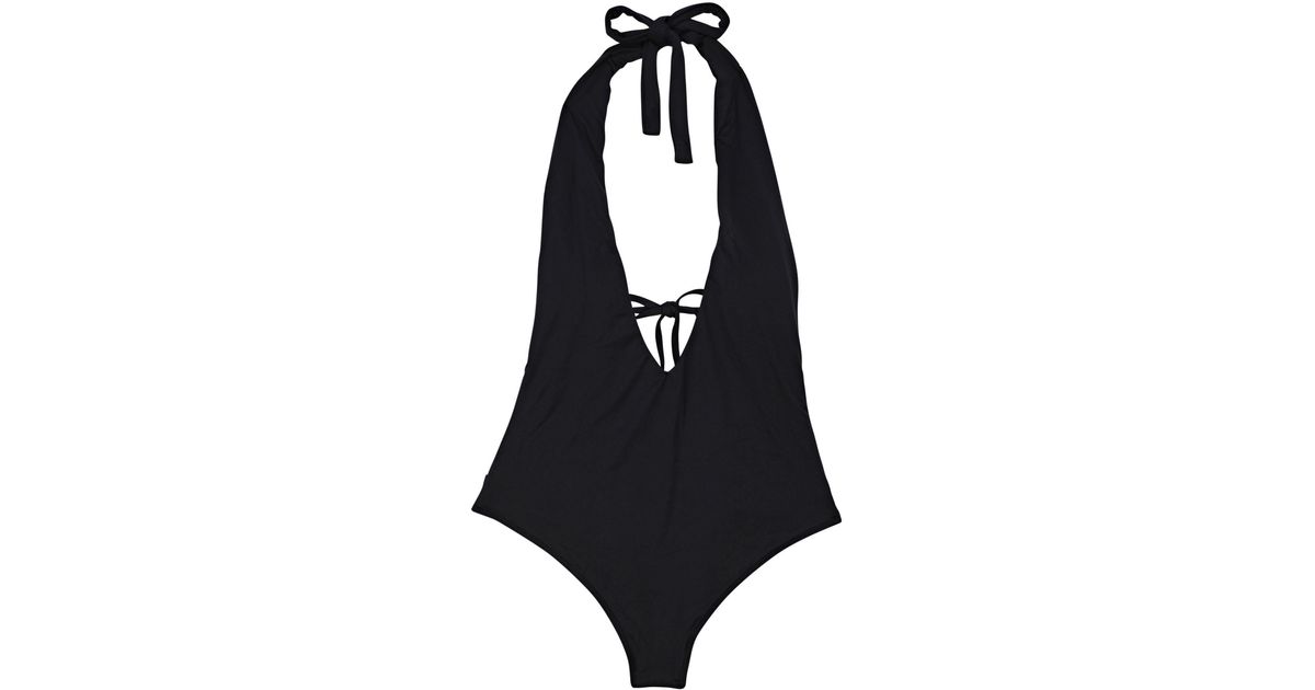 Frankie's Bikinis Paulina Plissé Onepiece Swimsuit in Black Lyst Canada