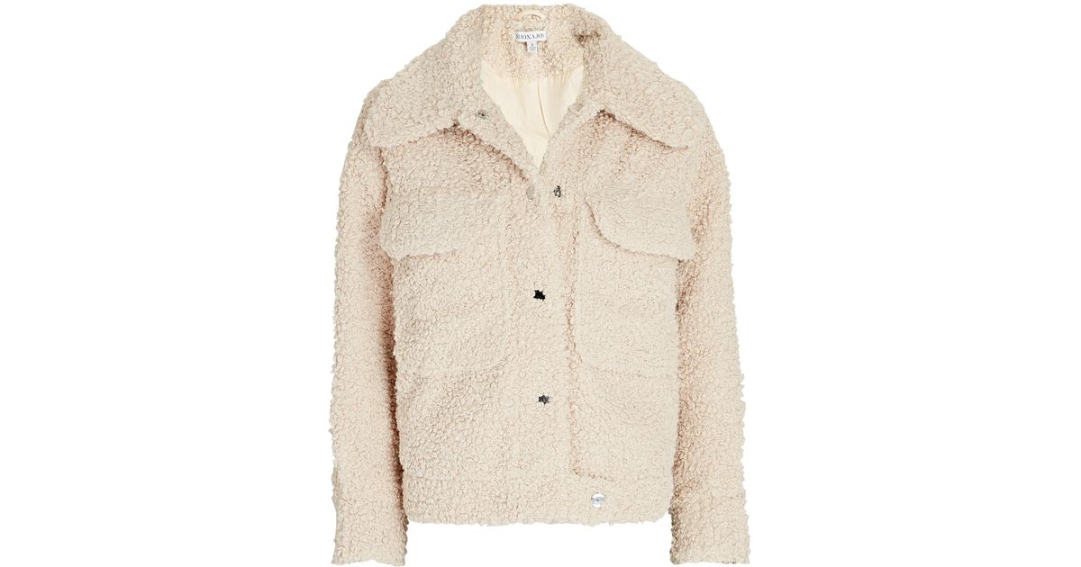 Shona Joy Synthetic Kathy Oversized Faux Shearling Jacket in Ivory (White) | Lyst