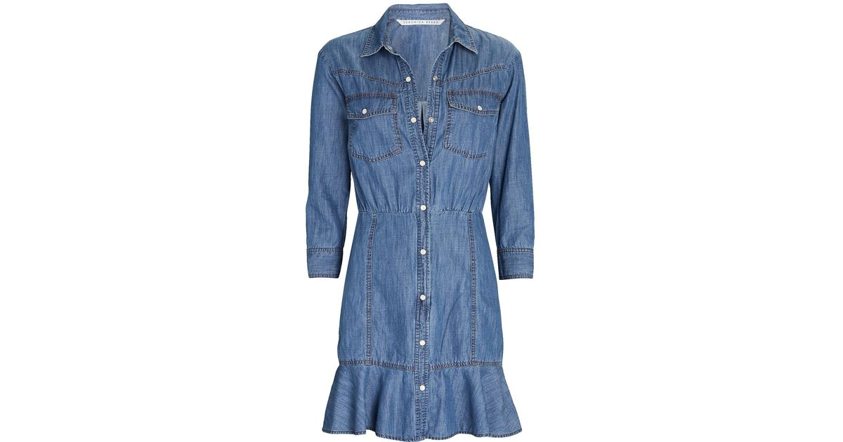 Veronica Beard Cotton Mura Chambray 