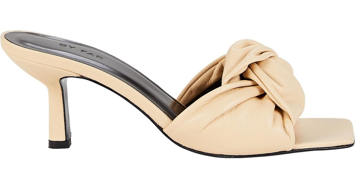 knotted leather mules