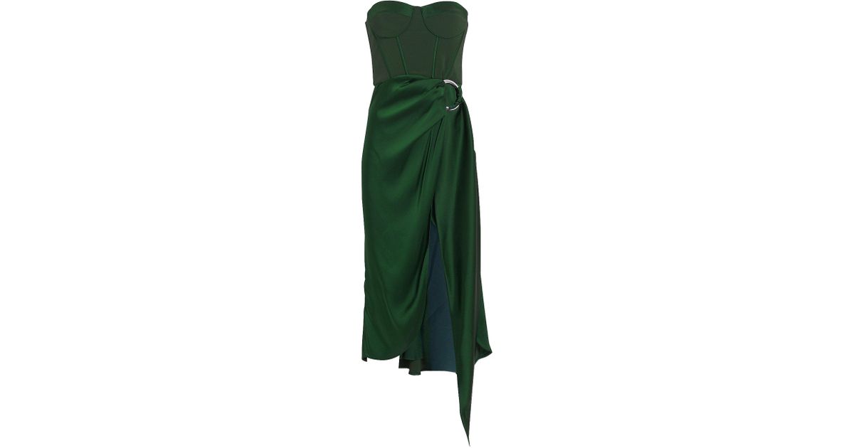 jonathan simkhai green bustier dress