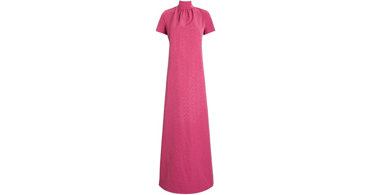 STAUD Ilana Moire Maxi Dress in Pink | Lyst Canada