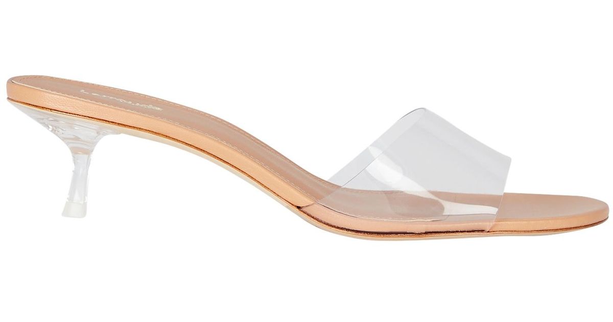 pieces vivi leather slides
