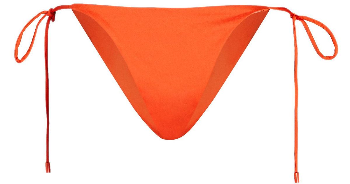 A.L.C. Amina Tie-side Bikini Bottoms in Orange | Lyst
