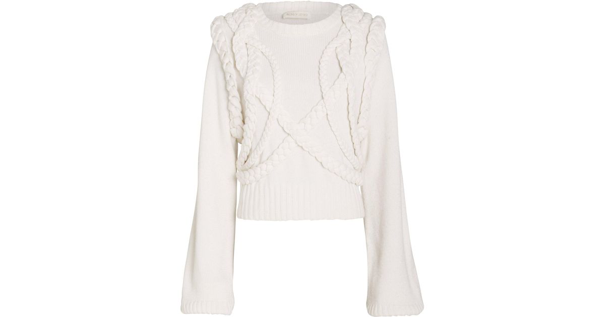 ronny kobo yeva cable knit sweater