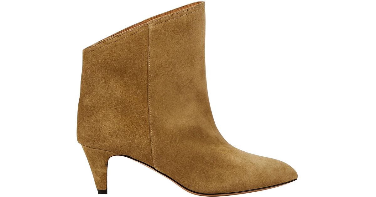 Isabel Marant Dripi Suede Ankle Boots in Natural | Lyst