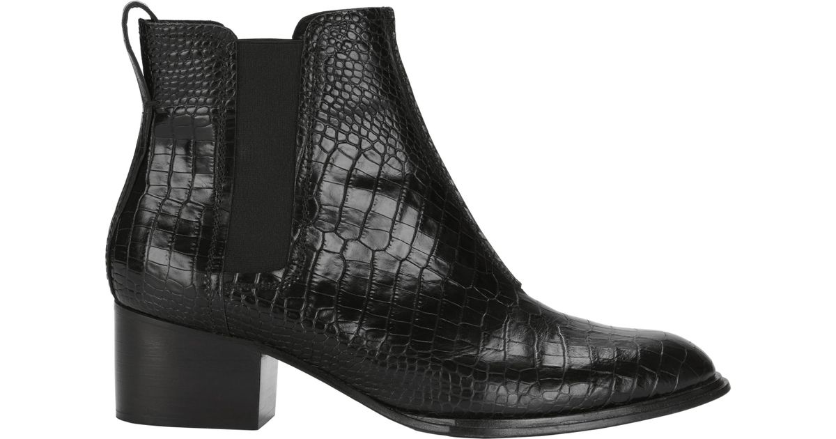 croc embossed booties