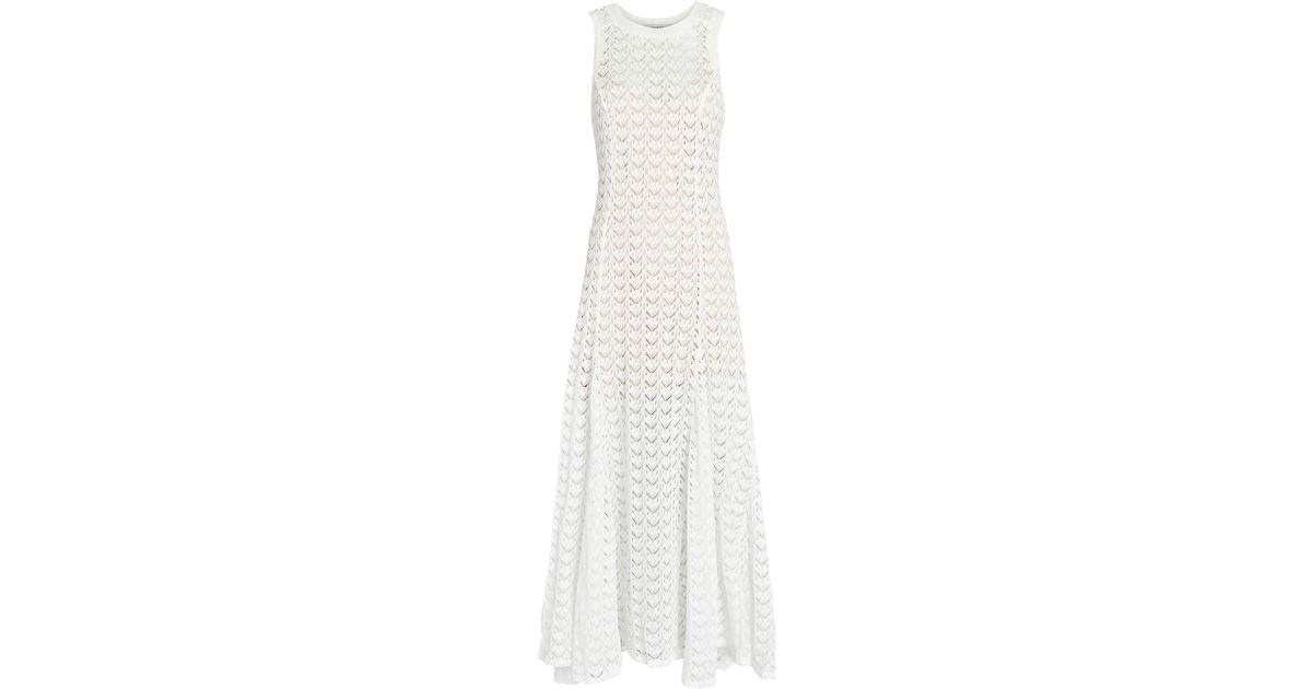 Sabina Musayev Liora Crochet-knit Maxi Dress in White | Lyst Canada