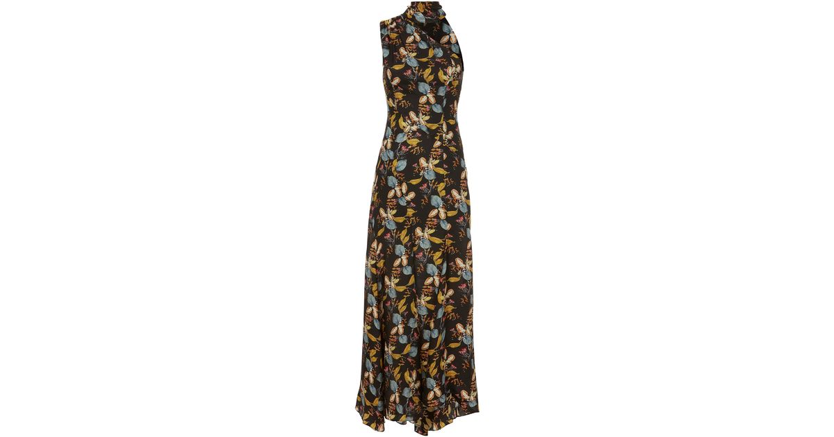 nicholas ava floral tie neck maxi