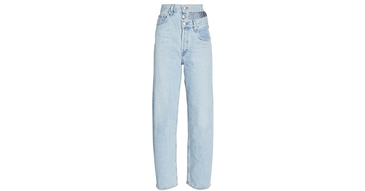 Agolde Broken Waistband Organic Straight-leg Jeans in Blue | Lyst