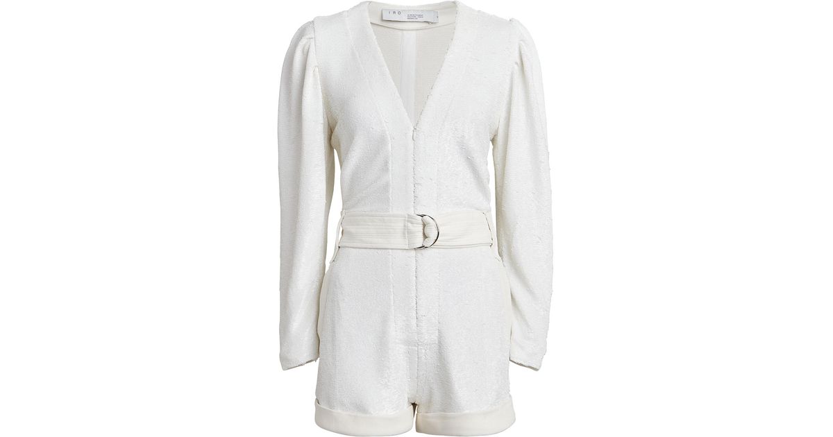 white leather romper