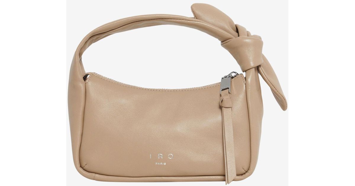 IRO Noué Baby Leather Bag in White | Lyst