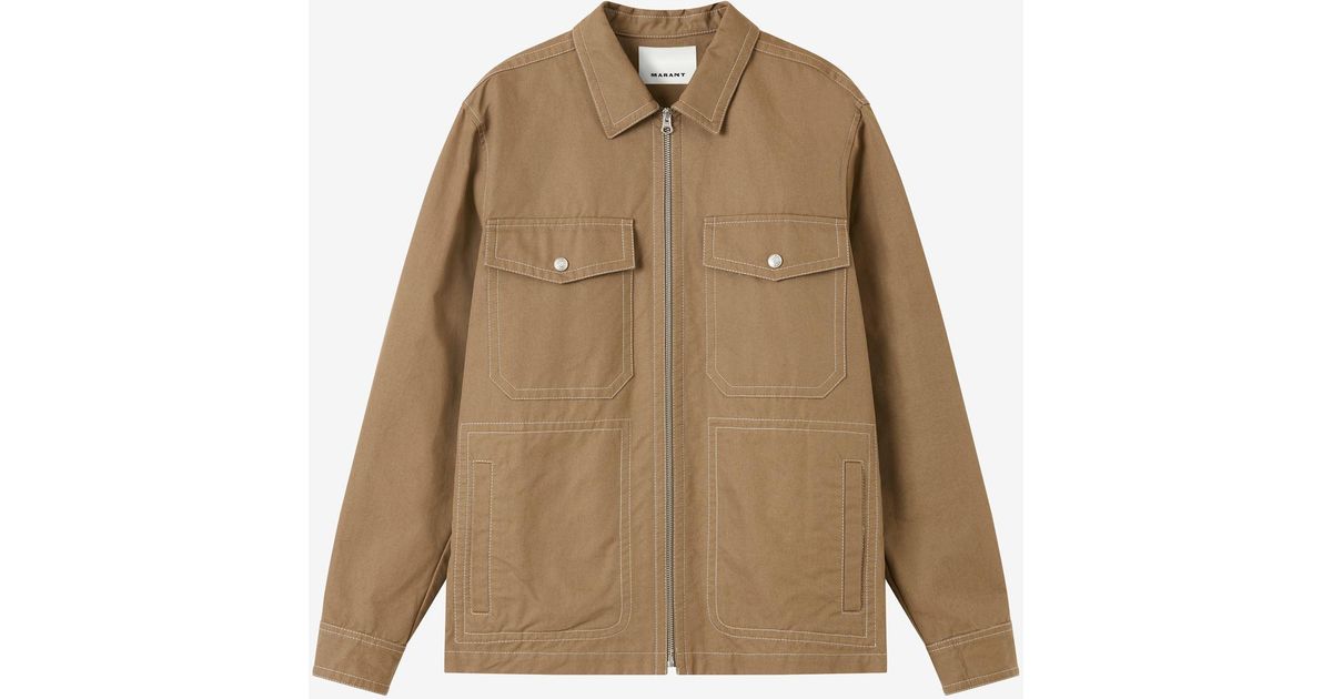 Isabel Marant Piezo Cotton Jacket in Natural for Men | Lyst