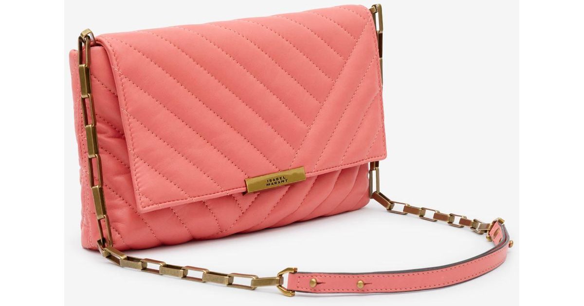 Isabel Marant Merine Quilted Leather Bag in Pink | Lyst