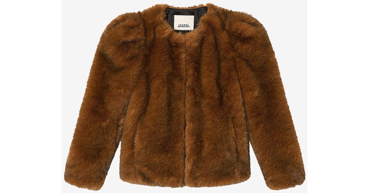 Isabel Marant Bahria Coat in Brown | Lyst