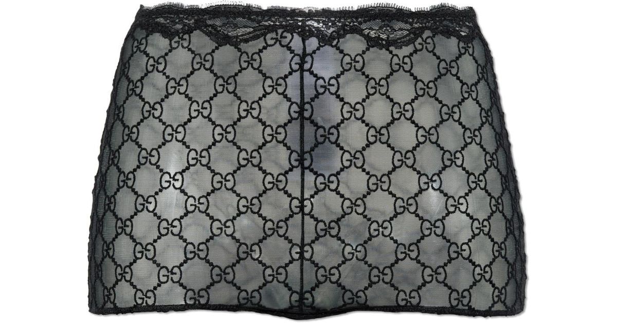 【送料&関税込】Gucci High-waisted Lace Panties Gucci High-Waisted Lace Panties in Black | Lyst