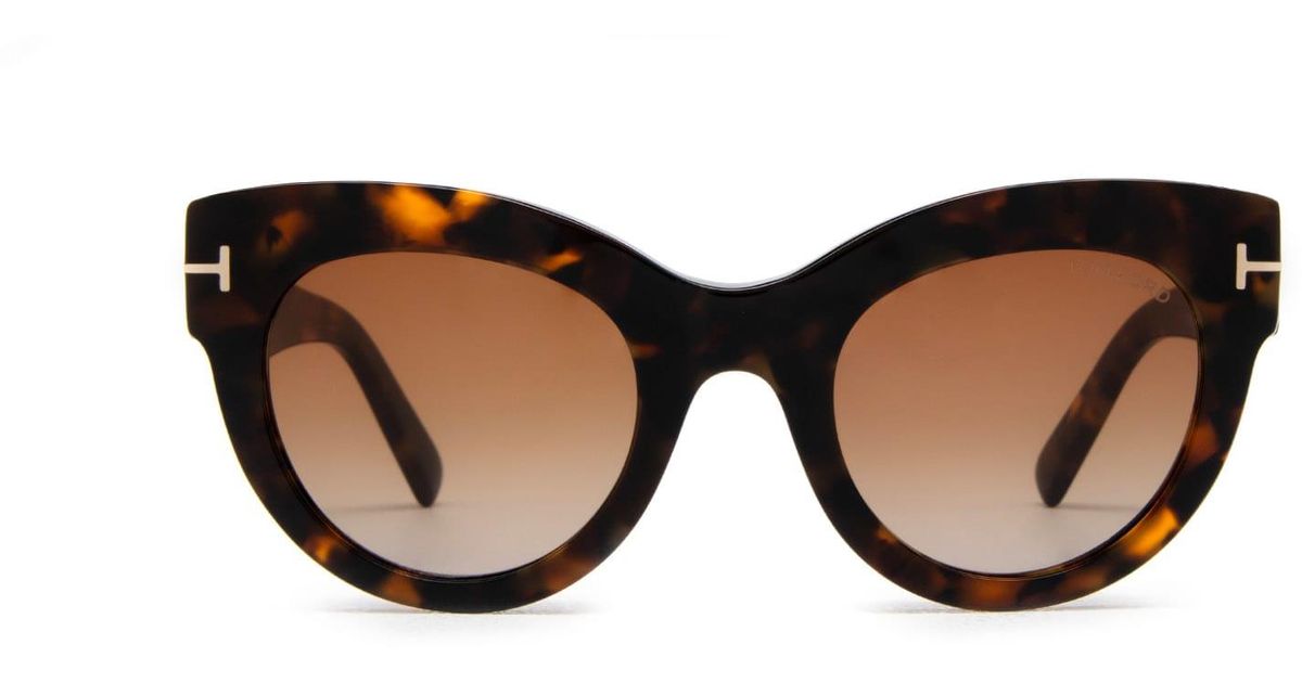 Tom Ford LAUREN-02 FT 0614 Sunglasses - Dark Havana/Brown Shaded Unisex Frame (Size 52/19/140) - View #5