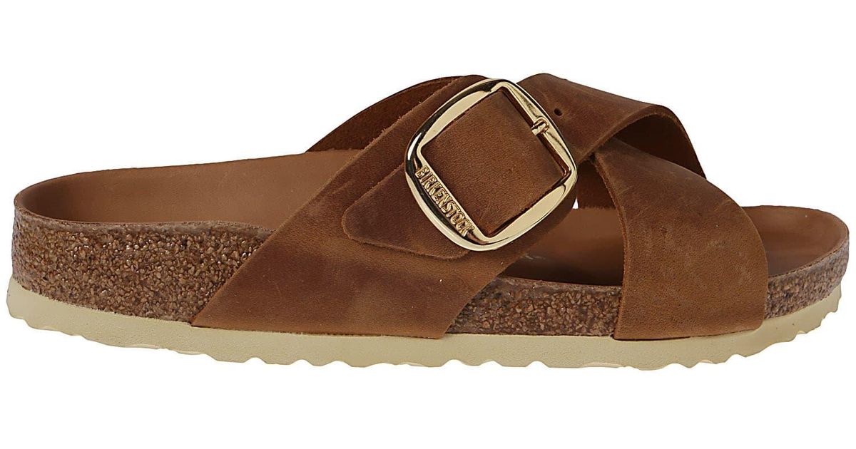 Birkenstock Siena Big Buckle Sandals in Brown Lyst