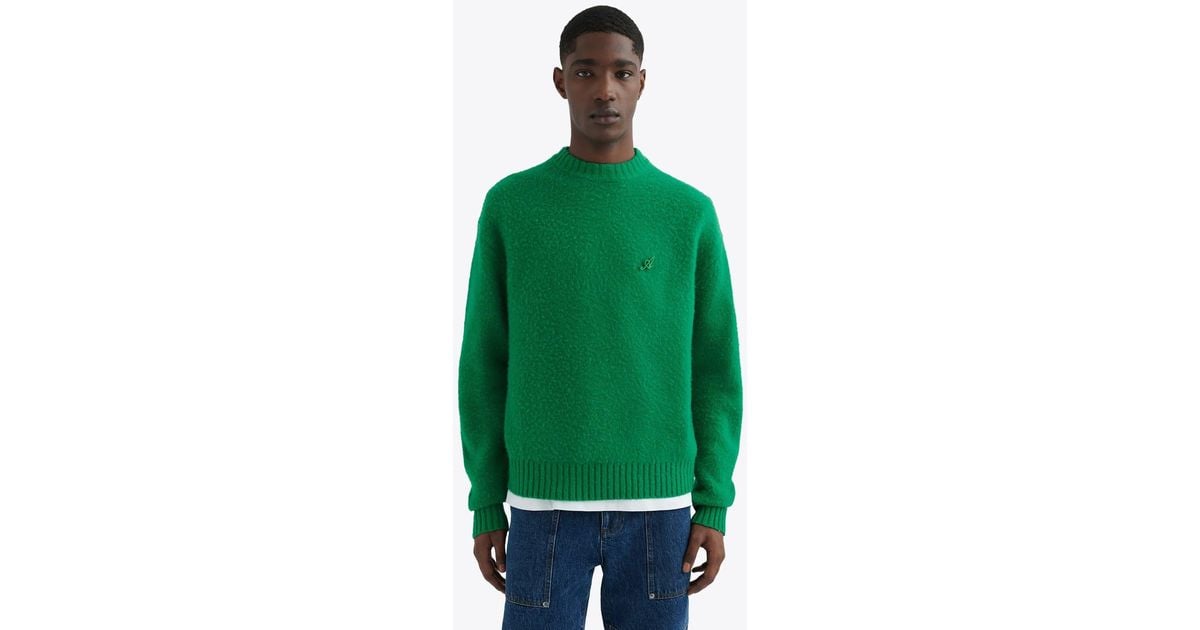 Axel Arigato Pin Sweater Emerald Green Wool Sweater Pin Sweater