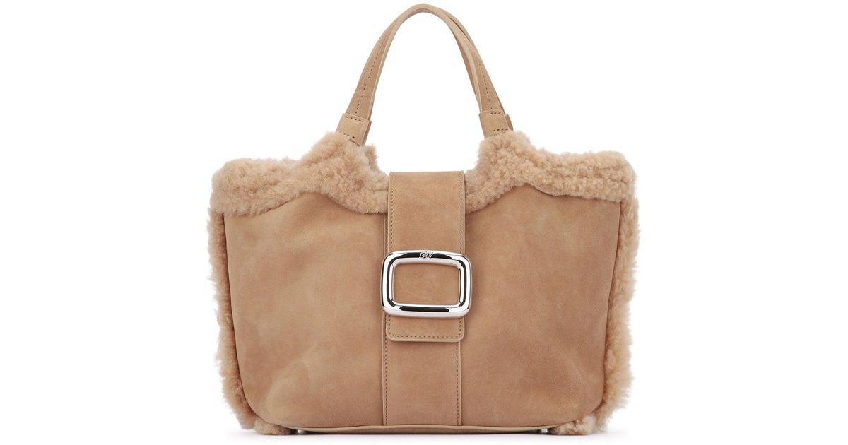 Tactile Rectangle Backpack Roger Vivier Roger Vivier Mano Shoulder Bag in Natural | Lyst