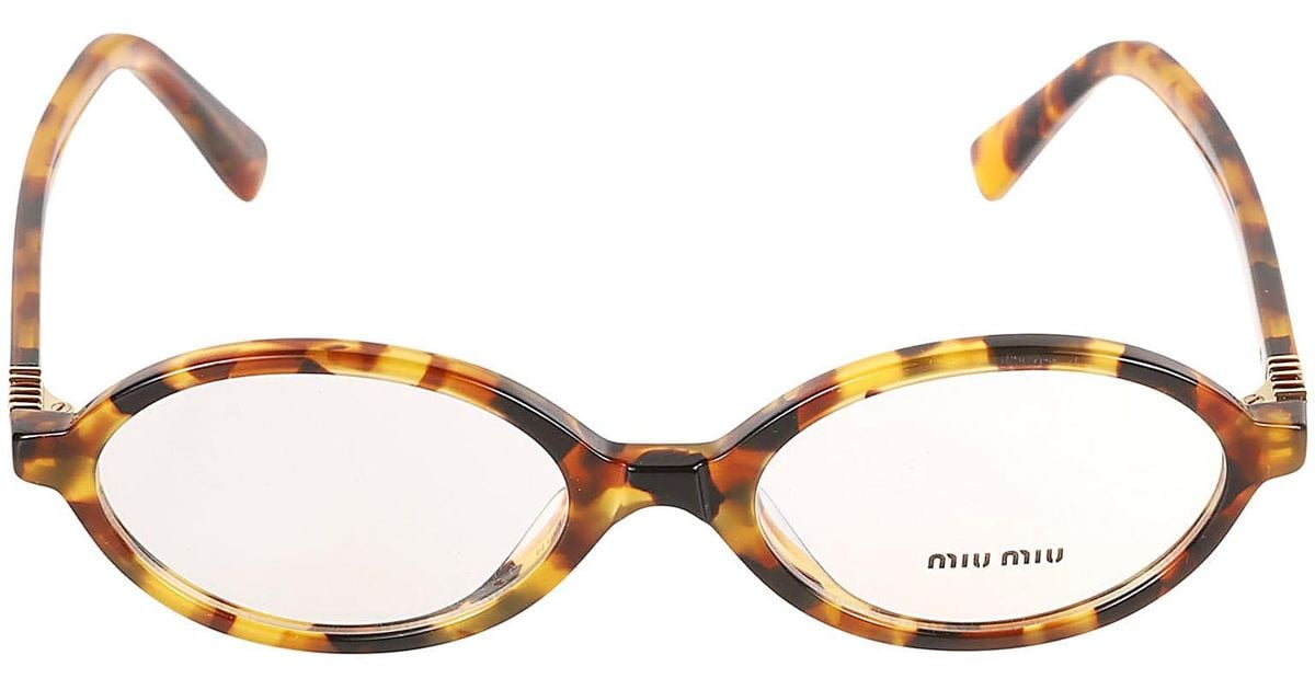 【送料&関税込】Miu Miu Vista Glasses Miu Miu Vista Glasses in Metallic | Lyst