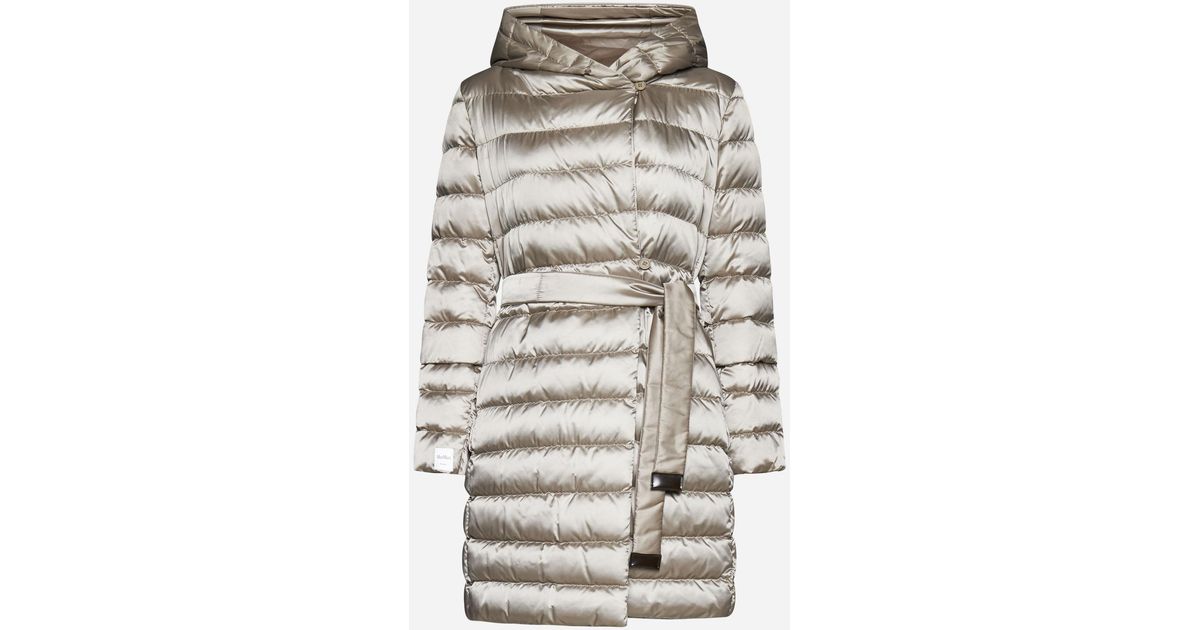 Max Mara The Cube Novef Quilted Nylon Down Jacket In Gray Lyst