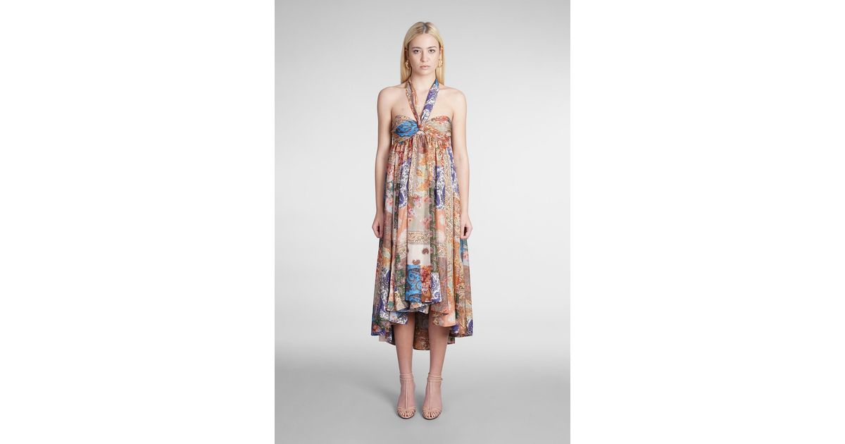 Zimmermann Dress In Rosepink Silk in White Lyst