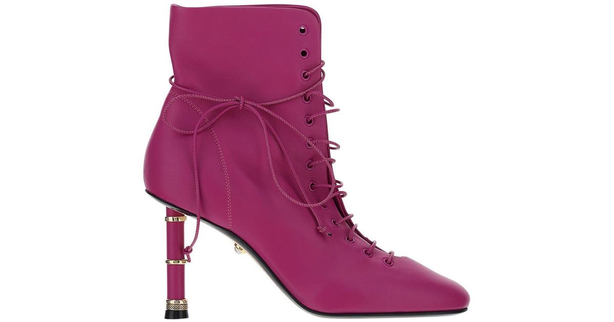 ALEVI Leather Love Mery Ankle Boots in Hot Pink (Pink) | Lyst