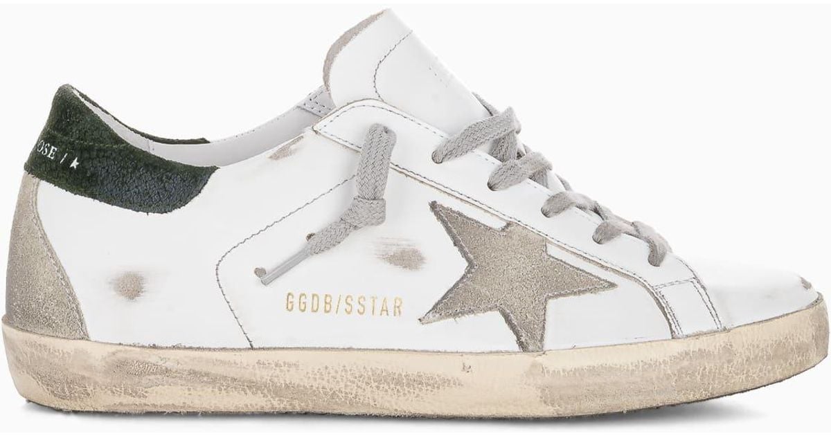 Golden Goose Star Super-star Sneakers In Suede With Blue Heel Tab | Lyst