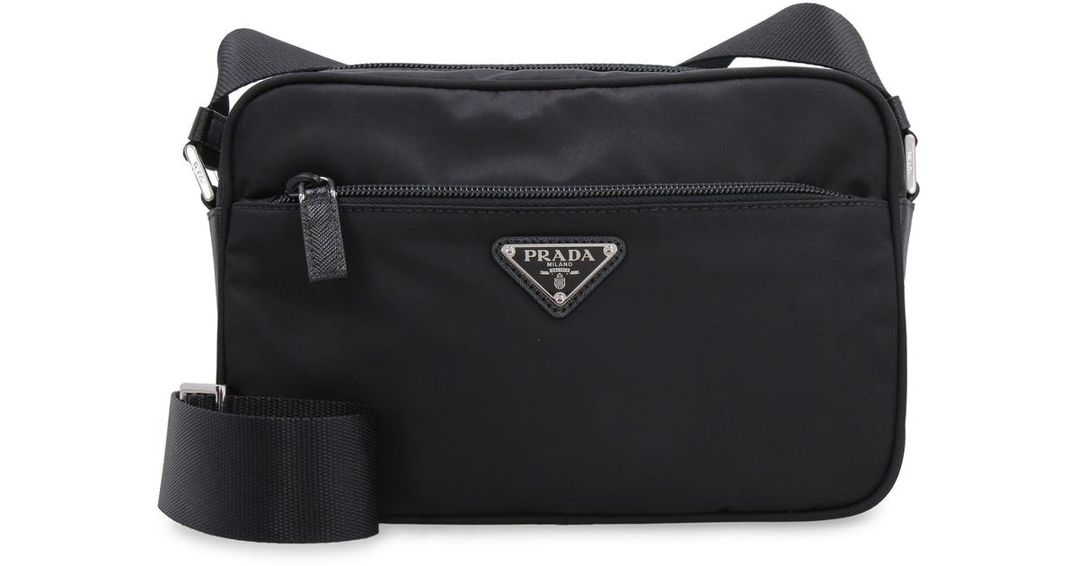 Prada Nylon Messenger Bag in Black Lyst