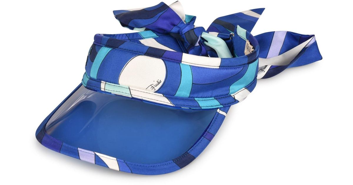 PUCCI Iride Print Sun Visor in Blue | Lyst display picture 2