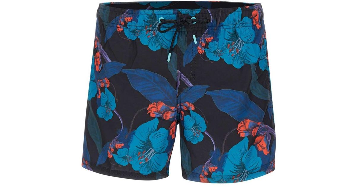 Sundek Printed Boards Swimsuit in Blue for Men | Lyst