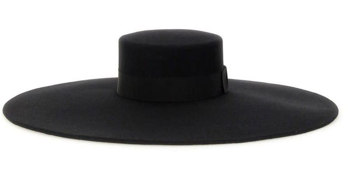ハット NINA RICCI LARGE WOOL FELT HAT Nina Ricci Felt Wool Hat | Black | FARFETCH
