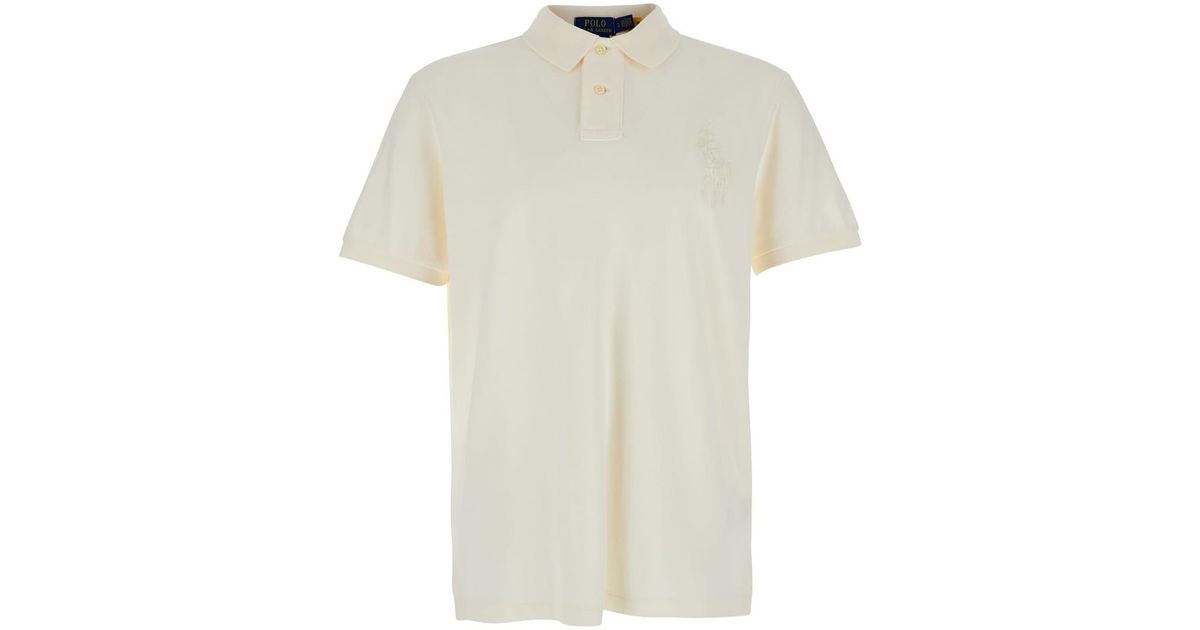 Ralph Lauren Custom Slim Fit Polo Shirt With Large Pony Detail On The ...