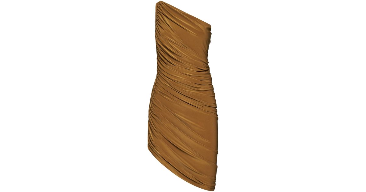 Norma Kamali Dress in Brown | Lyst