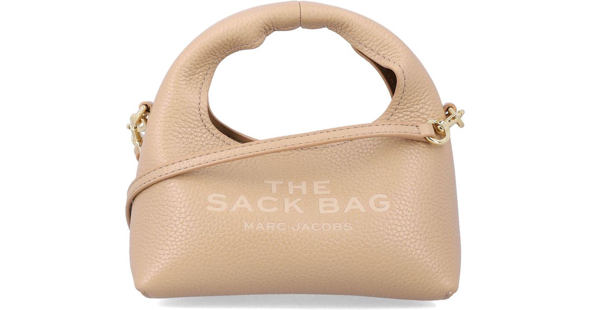 Sack Micro Marc Jacobs The Micro Crossbody Sack Bag in Natural | Lyst UK