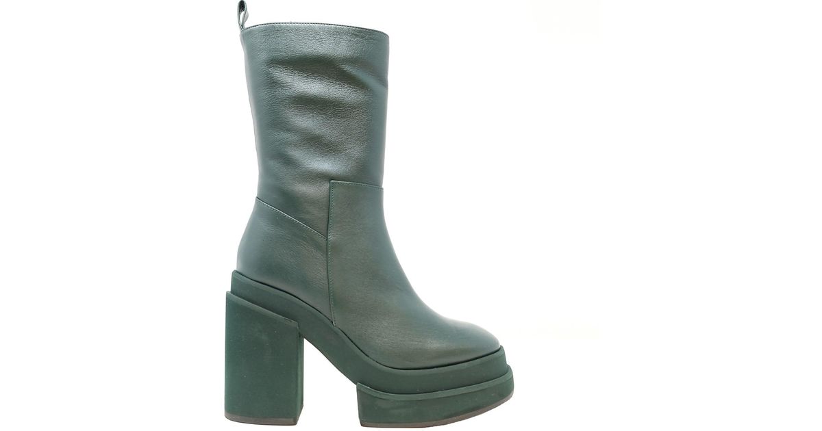 Paloma Barceló Paloma Barcelo Leather Melissa Iris Boots in Green | Lyst