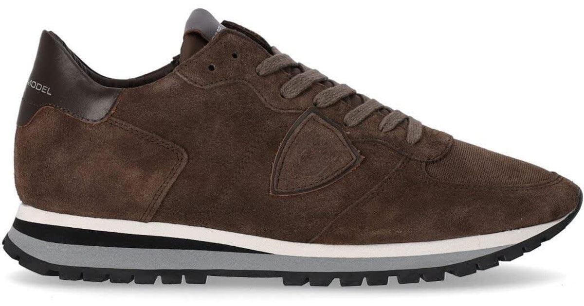 Philippe Model Suede Trpx Low Brown Sneaker for Men - Save 23% | Lyst UK