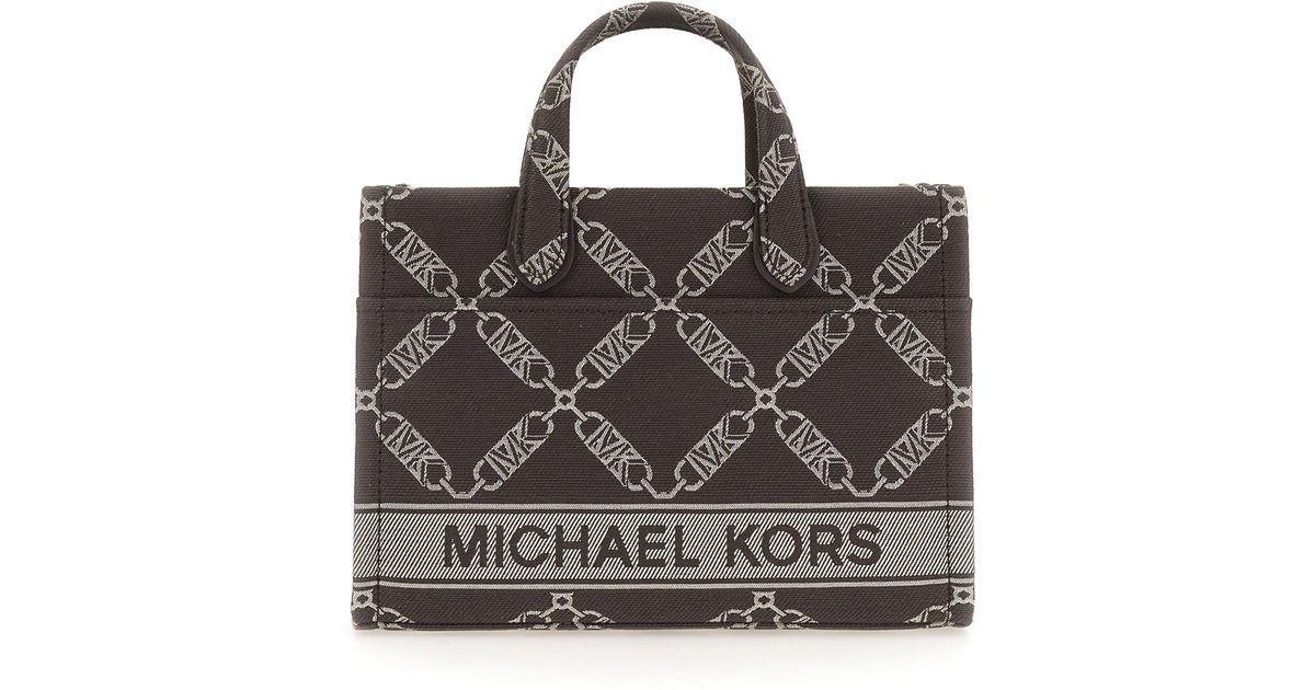 Michael Kors Sullivan Signature Logo Palm Small Convertible Top Zip Tote Bag