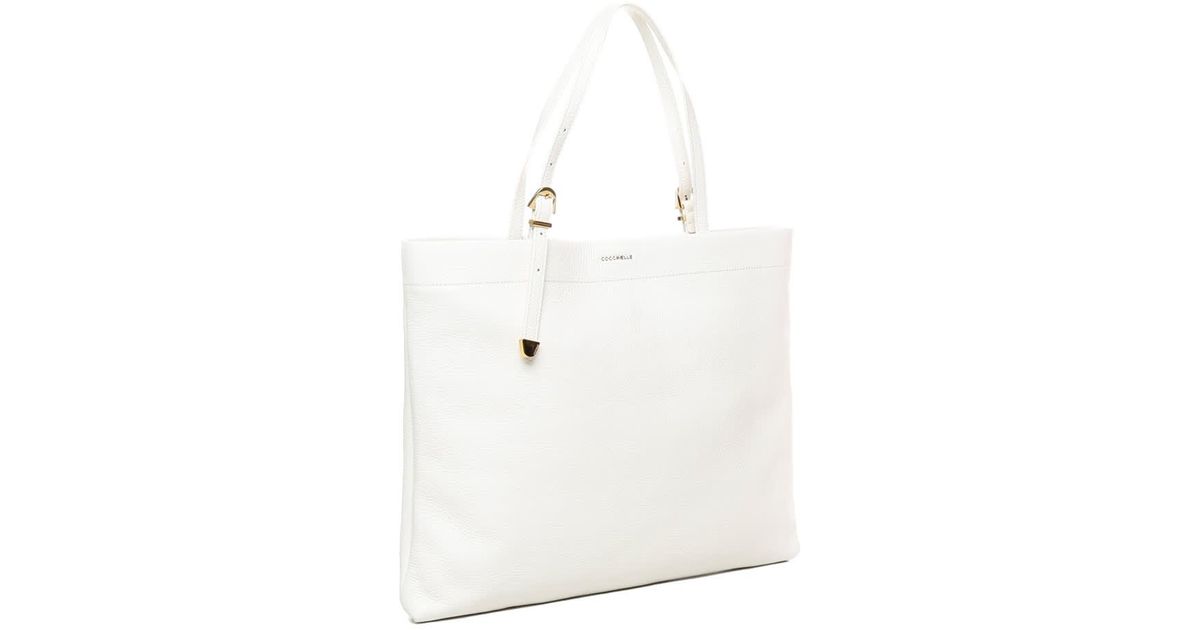 Coccinelle Shopping Bag In Calfskin in White | Lyst