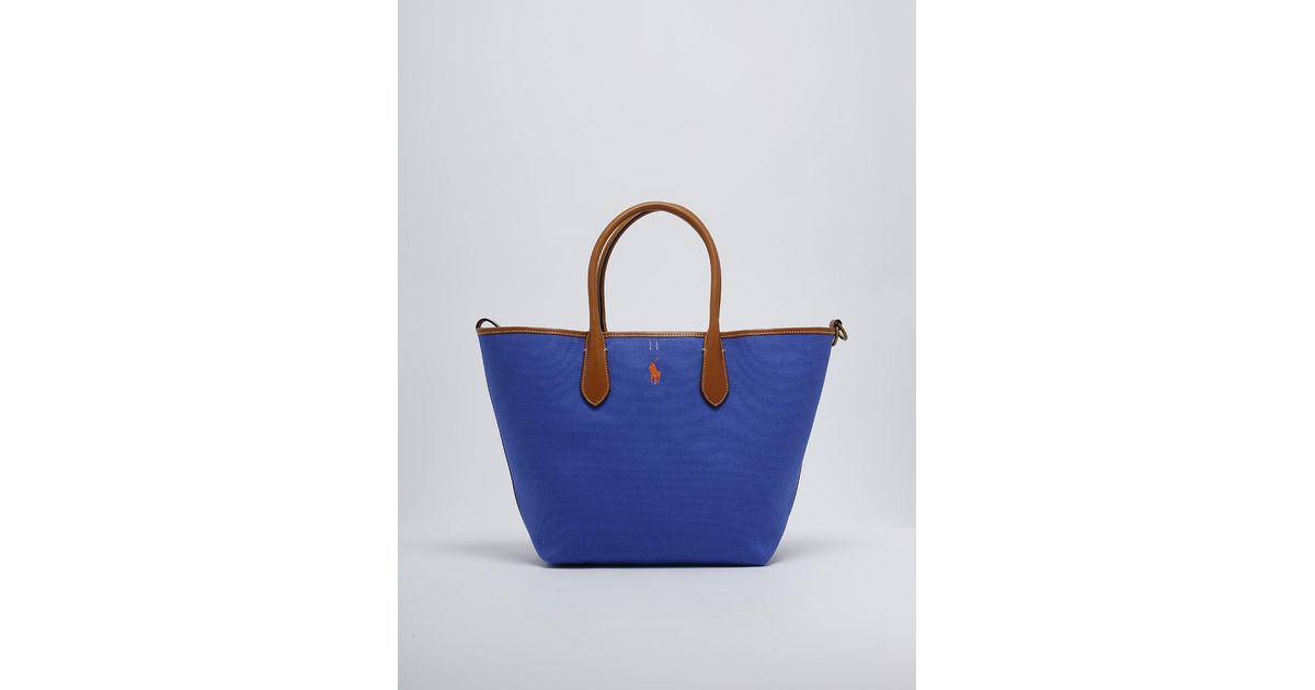 Polo Ralph Lauren Canvas Shopping Bag in Blue | Lyst