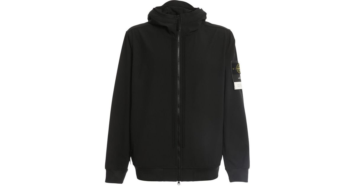 Stone Island Soft Shell Jacket in Black 