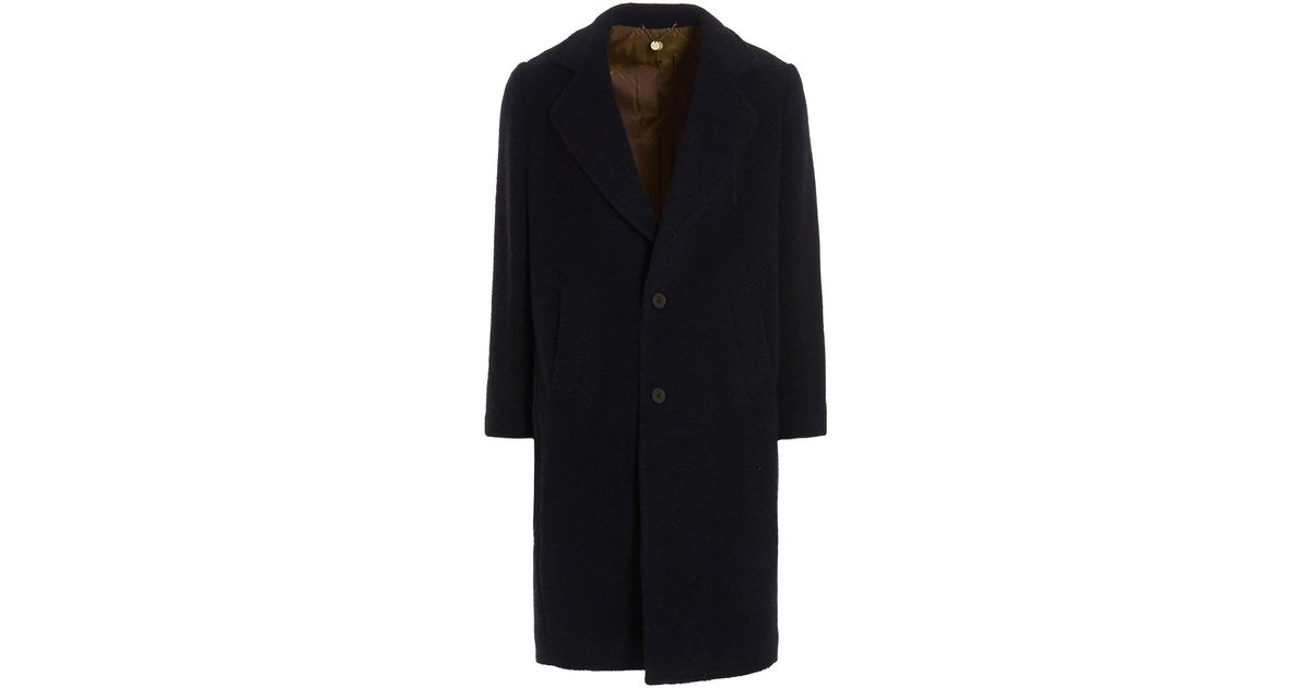 Maurizio Miri Synthetic Gregoriany Coat in Blue (Black) for Men | Lyst
