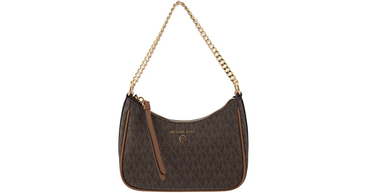 Michael Kors Jet Set Charm - Small Shoulder Bag With Logo in Brown | Lyst