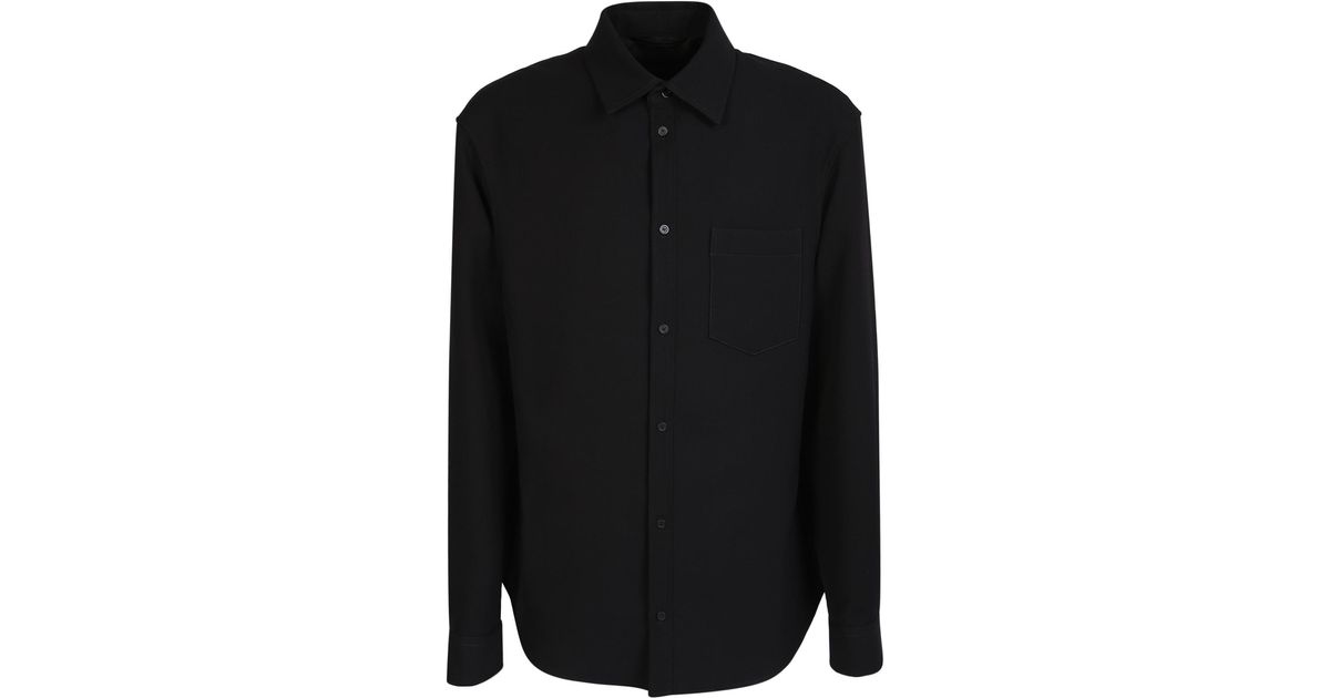 Balenciaga Wool Buttoned Shirt By . With A Basic And Casual Design, It ...