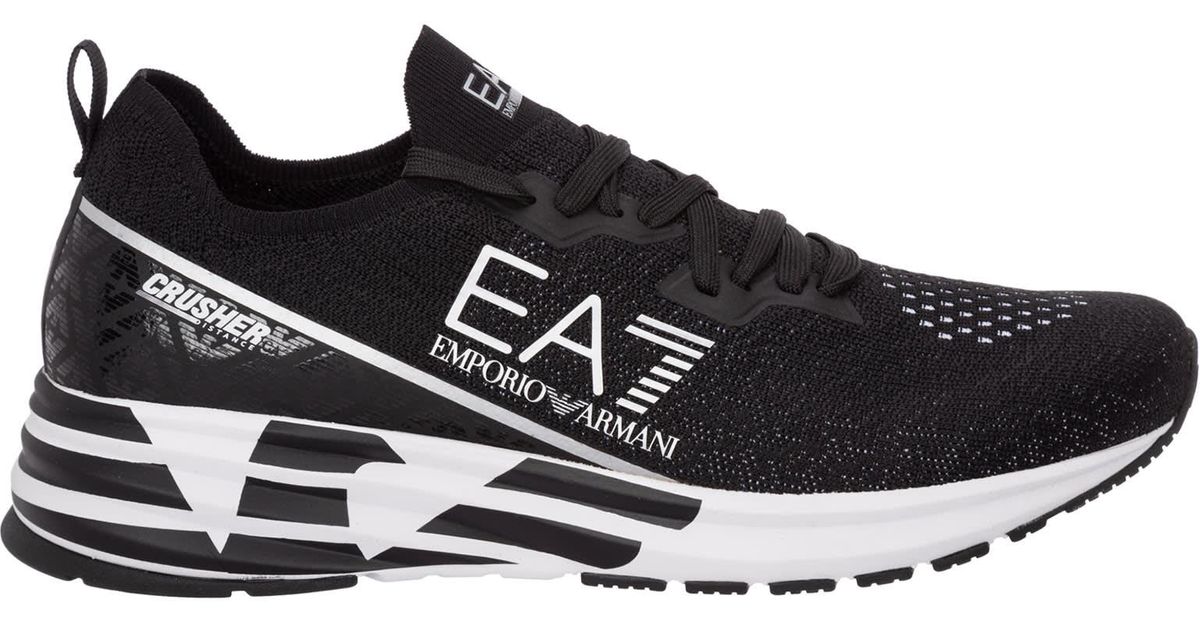 EA7 Crusher Distance Sneakers in Black for Men | Lyst