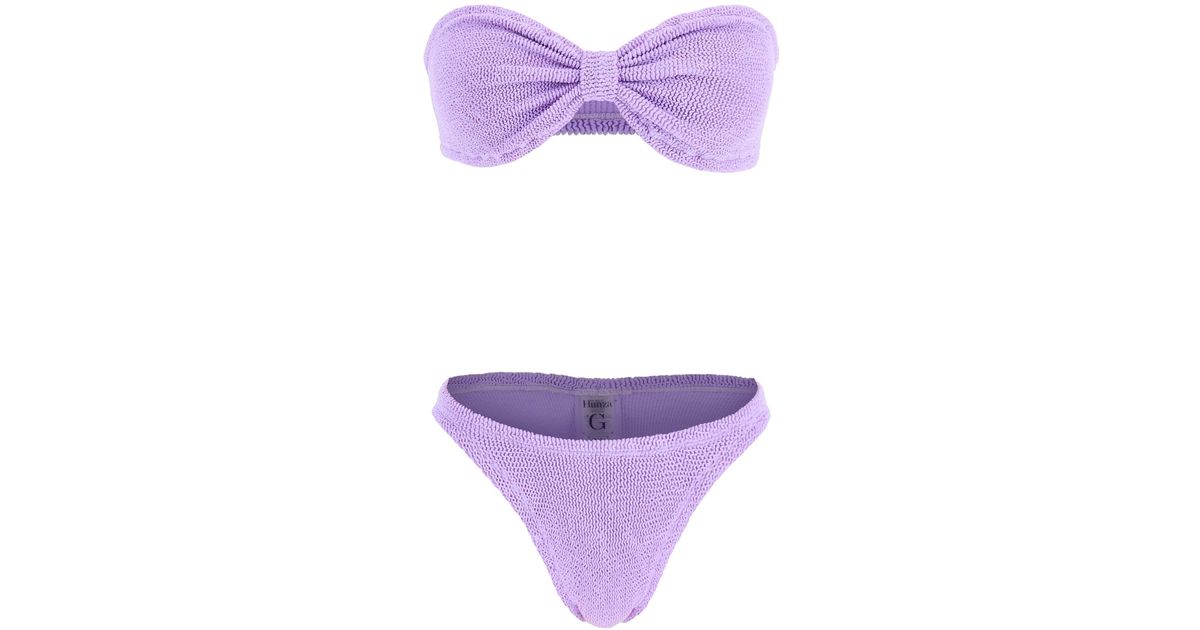 Hunza G Jean Bikini Set in Purple Lyst UK